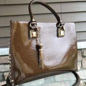 Brown Boutique Purse with Sequins